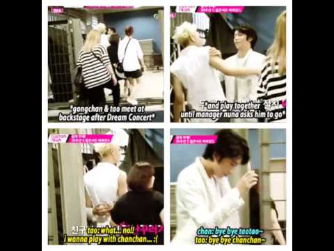 Tao EXO Playing with Gongchan B1A4 backstage after Dream Concert