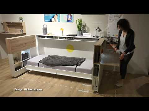 murphy bed / folding desk hybrid by studio michael hilgers