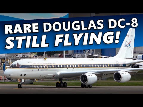 RARE DC-8 STILL FLYING! NASA's Douglas DC-8-72 at Paine Field (KPAE) [4K]