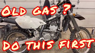 Won’t Start EASY FIX motorcycle / dirt bike after Sitting Drain Carburetor Fuel Bowl First then try