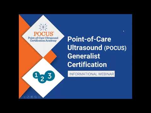 POCUS Generalist Certification Informational Webinar