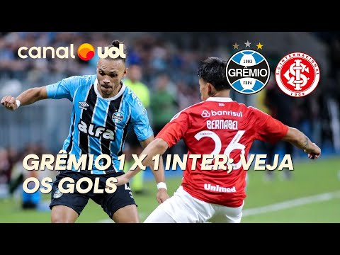 GRÊMIO 1 X 1 INTER EMPATAM EM CLÁSSICO COM DIREITO A VAR E PÊNALTI; VEJA GOLS