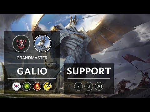 Galio Support vs Alistar - KR Grandmaster Patch 9.5