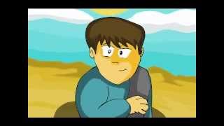 some dude strollin in the dessert