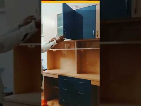 Plywood study table, with storage