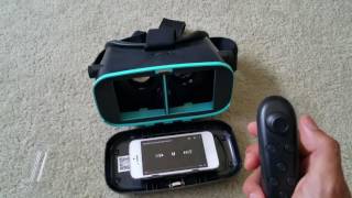 Latest New Utopia VR 360 3D VR Headset + Apple IOS Bluetooth Controller Setup 2016