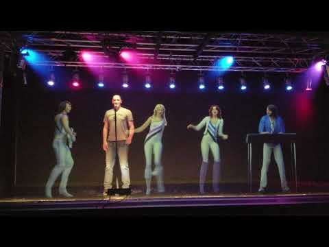 Chris singing "Mama Mia" at ABBA Museum with Hologram Bandmates. Amazing!