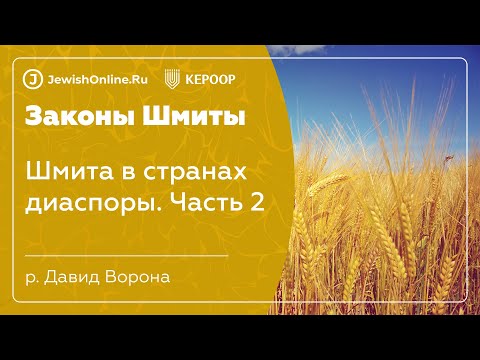 Законы шмиты. Урок 25. Шмита в странах диаспоры