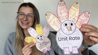 6th Grade Turkey Math Craft Tips | Thanksgiving Math Classroom Activities