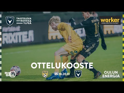 Worker ottelukooste SJK - AC Oulu 25.10.2023 (Eurolopputurnaus)