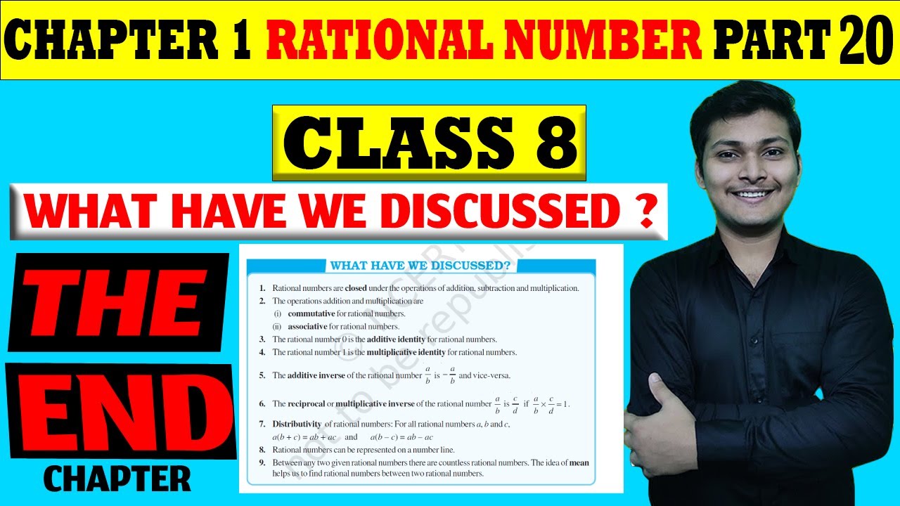 WHAT WE HAVE DISCUSSED of Class 8 Rational Number Chapter 1 Maths | Part 20  | Class 8th Maths