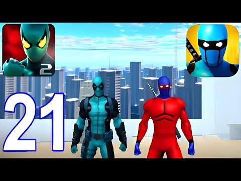 Power Spider Hero 2 Vs Blue Ninja Rope Hero - Gameplay Walkthrough Part 21 (iOS, Android)