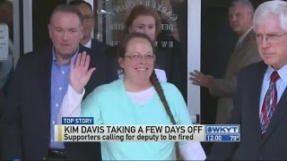 Rowan County Clerk Kim Davis not at work one day after being released from jail