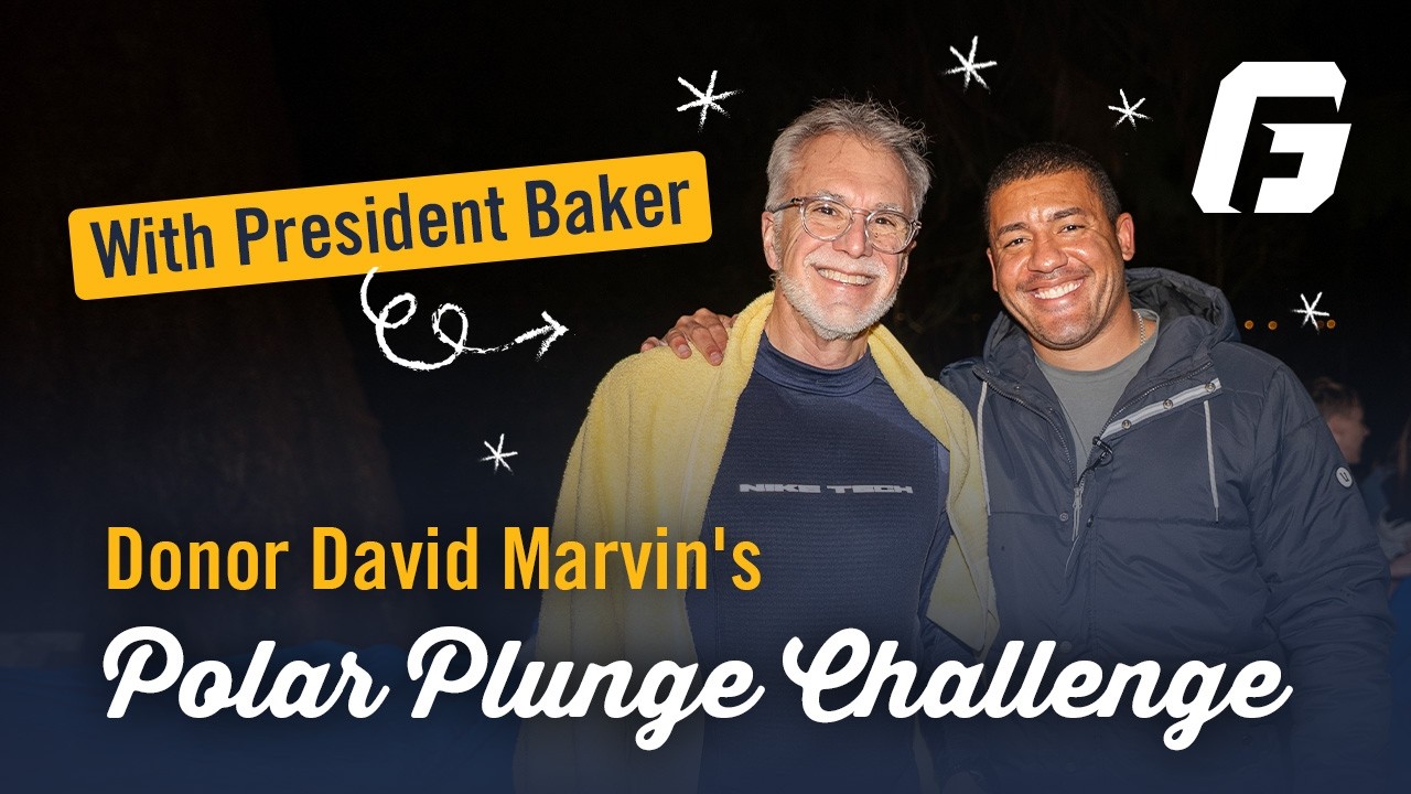 Watch video: University President Does Polar Plunge Challenge!