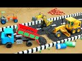 DIY Mini Tractor Builds Concrete Road After Thieves Blow It Up With Oil Drums Science Project