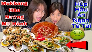 Mukbang Hàu 🦪 Nhật Nướng Mỡ Hành Bắt Trước Mấy Chị Gái Bên Trung Ăn Hàu Nướng Ăn Ngon Tê Tái