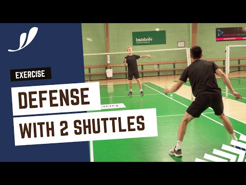 Get an AWESOME double defense with this exercise | Basic Feather | Badminton tutorial