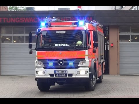 [Tatütata] 13-HLF-1 & 13-DLK-1 FW 13 Hamburg Rotherbaum auf Einsatzfahrt