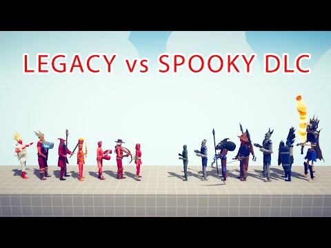 LEGACY Team vs SPOOKY DLC Team - Totally Accurate Battle Simulator TABS