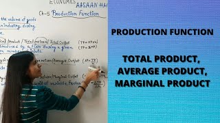 Total product, Average product, Marginal product | Production function | #Part2 #EconomicsAasaanHai