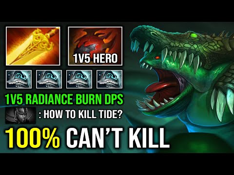 100% CAN'T KILL Vladmir's Offering Radiance 1v5 AOE Burn DPS Run At Everyone Tidehunter Dota 2