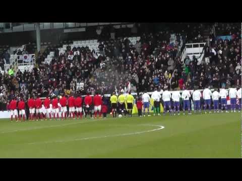 Hrvatska himna lijepa nasa u Londonu (Fulham) protiv Južne Koreje (06.02.2013)