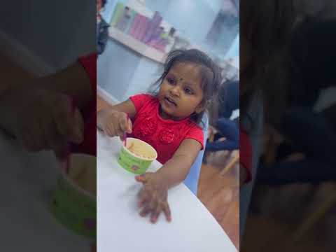 Srinika having ice creame #kids #cute #icecream