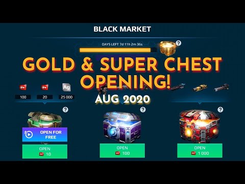 Gold And Super Chest Opening August 2020 - War Robots Gameplay