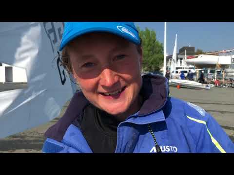 2018 Laser Senior Europeans - Day 1 - Interviewing Hannah Snellgrove and Kim Pletikos