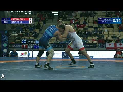 1/8 GR - 98 kg: M. KUOSMANEN (FIN) df. M. IOSIFIDIS (GRE) by VPO1, 7-2