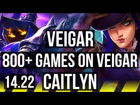 VEIGAR & Bard vs CAITLYN & Blitzcrank (ADC) | 800+ games | KR Master | 14.22
