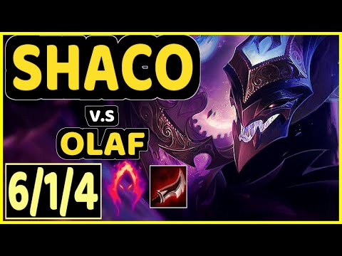 CHASESHACO (SHACO) vs OLAF - 6/1/4 KDA JUNGLE GAMEPLAY - NA Ranked GRANDMASTER