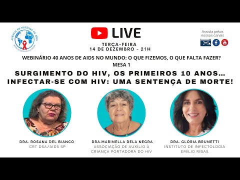 LIVE ÀS TERÇAS: Surgimento do HIV, os primeiros 10 anos…Infectar-se com HIV: uma sentença de morte!