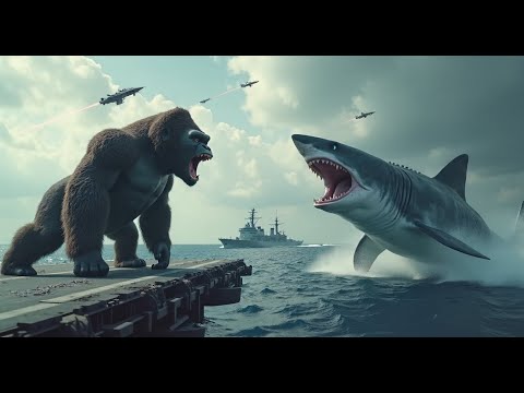 KONG VS MEGALODON: The Ocean Deep Sea Battle ! | King Kong Movie