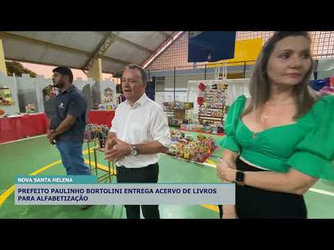 PREFEITO PAULINHO BORTOLINI ENTREGA ACERVO DE LIVROS PARA ALFABETIZAÇÃO!