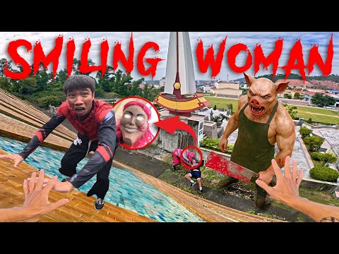 ESCAPING SMILING WOMAN 48.0 | Parkour Pov Horror Film| By B2F Viet Nam