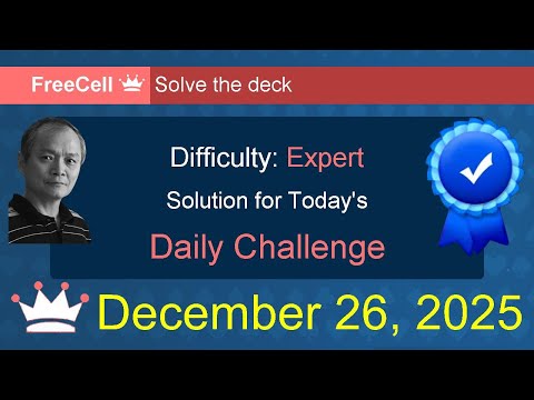 Microsoft Solitaire Collection: FreeCell - Expert - December 26, 2025