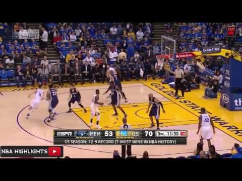 Memphis Grizzlies vs Golden State Warriors   Full Game Highlights   April 13, 2016   NBA