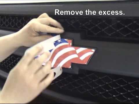 Vehicle Emblem Wrap Decal Kit Installation Instructions - Chevrolet Bowtie