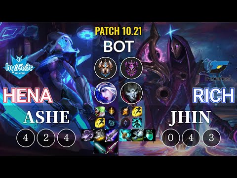 hyF Hena Ashe vs DYN Rich Jhin Bot - KR Patch 10.21