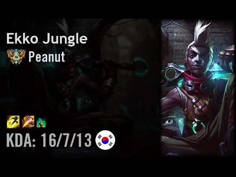 Ekko Jungle vs Gragas - Peanut - KR Challenger Patch 6.7