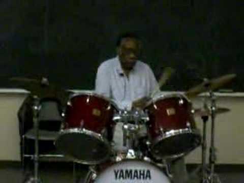 Clyde Stubblefield (THE Funky Drummer) Playing "Give It Up or Turn It Loose"