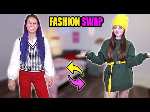 BIBI EN IK RUILEN EN DRAGEN ELKAARS OUTFITS! - FASHION SWAP || Fan Friday
