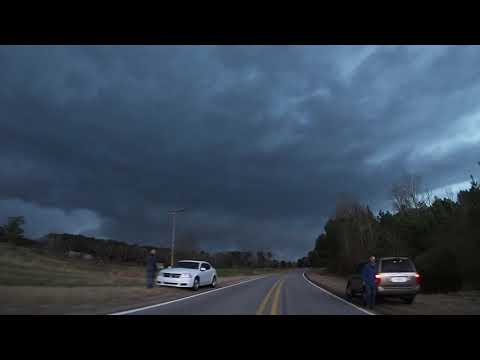 Time-lapses of tornado warned supercell with ground scrubber wall cloud west of De Kalb, MS!