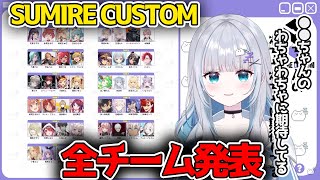 すみれカスタムの全チーム発表と花芽すみれのコメント集【切り抜き/花芽すみれ】