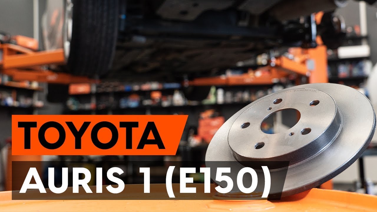Como mudar discos de travão da parte traseira em Toyota Auris E15 - guia de substituição