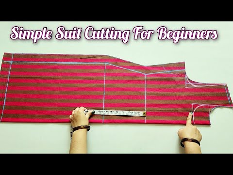 Simple Suit Cutting For Beginners | Full sleeve | Stitch By Stitch