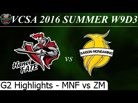 MNF vs ZM Game 2 Highlights 17/07/2016 - VCSA Summer 2016 W9D3M4 BanhmiMinhNhat Fate Zotac MonGaming
