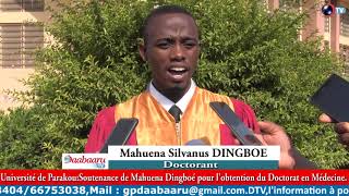 UNIVERSITE DE PARAKOU: Soutenance de Mahuena Dingboé pour l'obtention du Doctorat en Médecine UNIVERSITE DE PARAKOU: Soutenance de Mahuena Dingboé pour l'obtention du Doctorat en Médecine