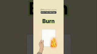 Simple Action Verbs With Paper #shortsfeed #shorts